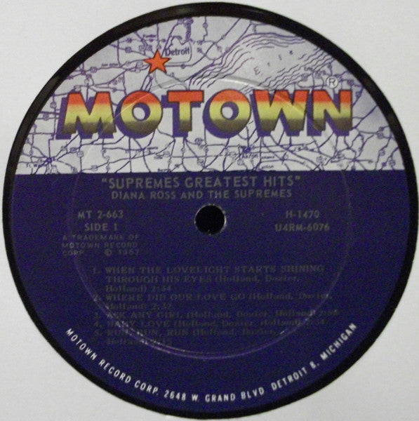 Supremes, The : Greatest Hits (LP,Album,Compilation,Mono)