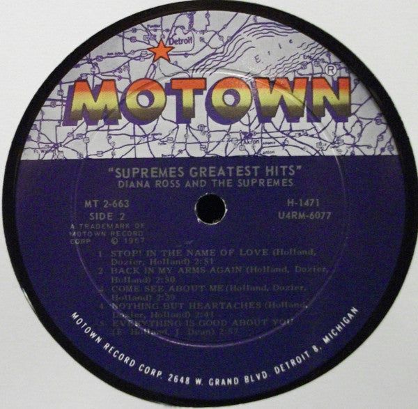 Supremes, The : Greatest Hits (LP,Album,Compilation,Mono)