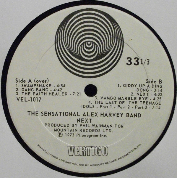 Sensational Alex Harvey Band, The : Next (LP,Album)