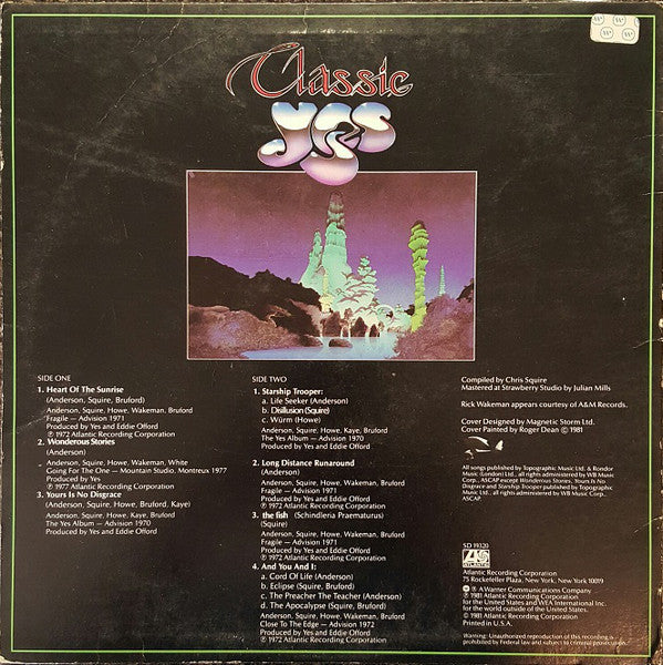 Yes : Classic Yes (LP,Compilation)