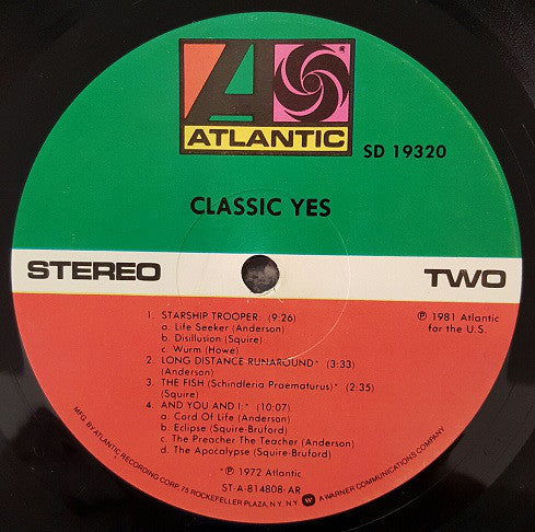 Yes : Classic Yes (LP,Compilation)