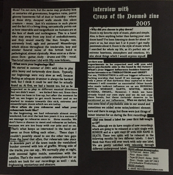 Moss (6) : Sinister History - Volume 1, Chapter 1 (LP,Compilation,Limited Edition)
