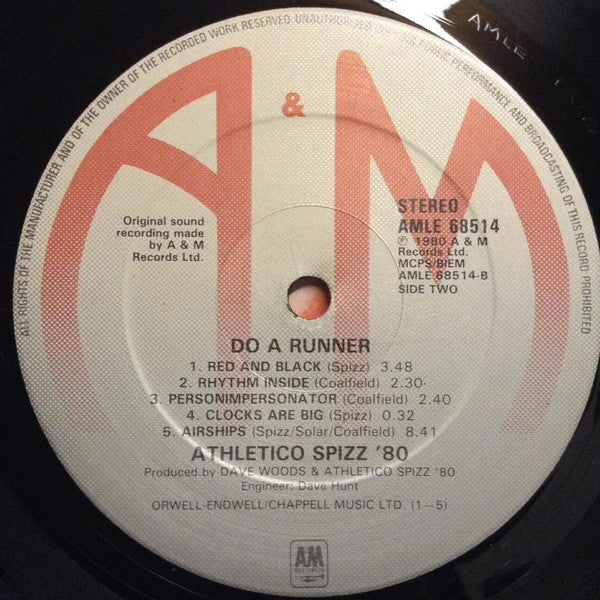 Athletico Spizz 80 : Do A Runner (LP,Album)