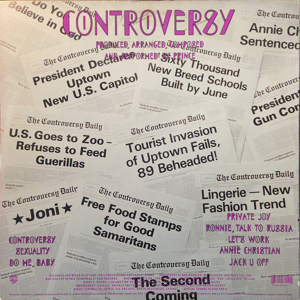 Prince : Controversy (LP,Album,Reissue)