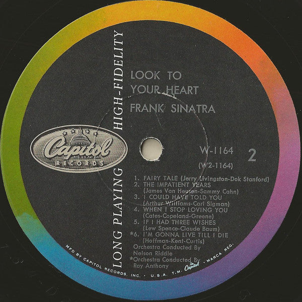 Frank Sinatra : Look To Your Heart (LP,Compilation,Mono)