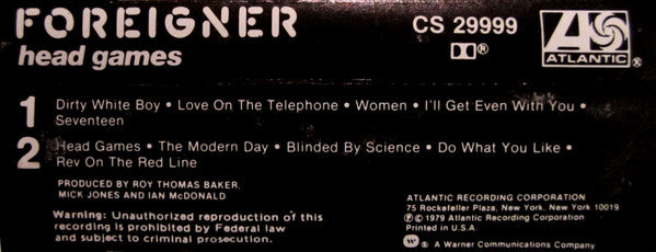 Foreigner : Head Games (Album)