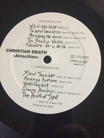 Christian Death : Atrocities (LP,Album,Limited Edition,Reissue)