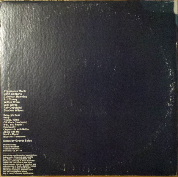Thelonious Monk & John Coltrane : Monk / Trane (LP,Compilation)