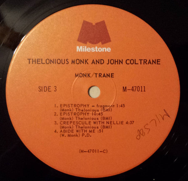 Thelonious Monk & John Coltrane : Monk / Trane (LP,Compilation)