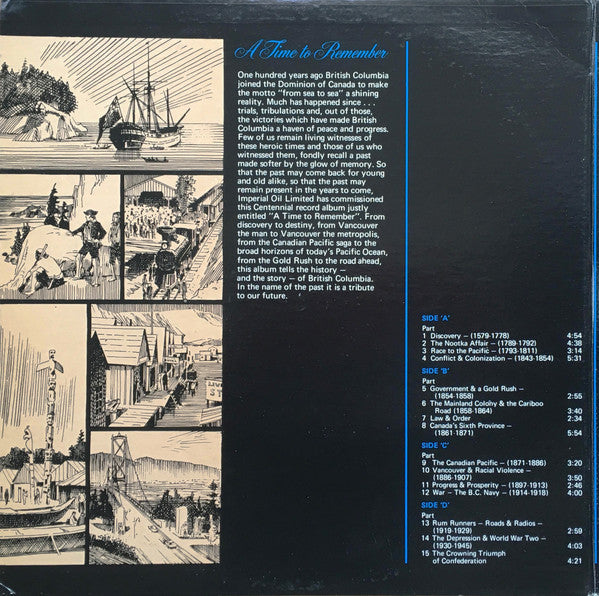 Joseph M. Mauro, Wayne Faulconer, Joey Stapansky : British Columbia One Hundred Years 1871-1971 (LP)