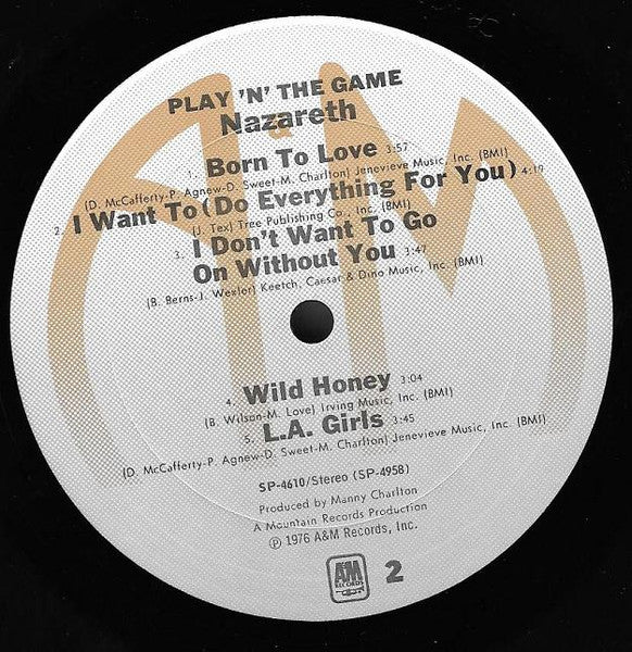 Nazareth (2) : Play'n' The Game (LP,Album,Stereo)