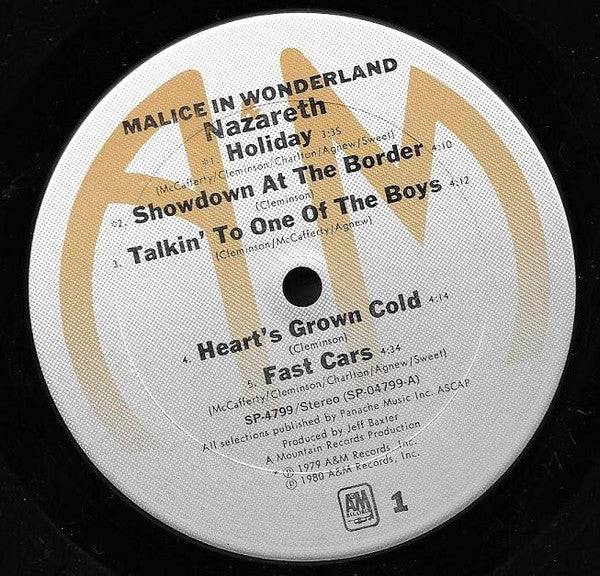 Nazareth (2) : Malice In Wonderland (LP,Album)