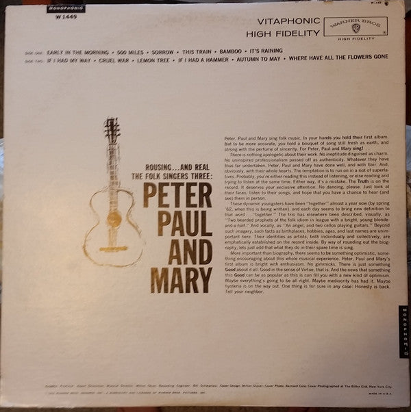 Peter, Paul & Mary : Peter, Paul And Mary (LP,Album,Mono)