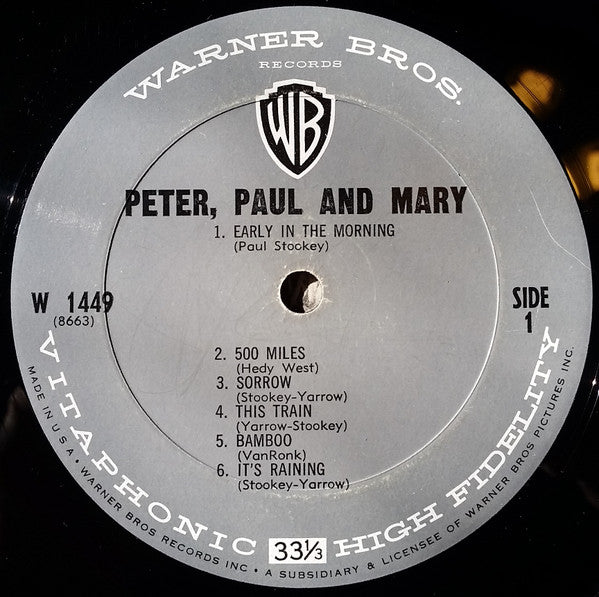 Peter, Paul & Mary : Peter, Paul And Mary (LP,Album,Mono)