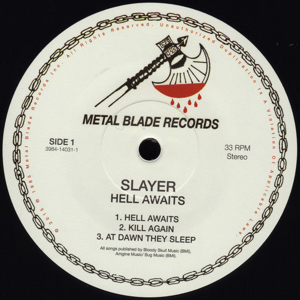 Slayer : Hell Awaits (LP,Album,Reissue,Remastered)