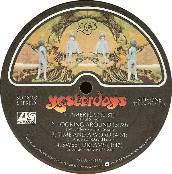 Yes : Yesterdays (LP,Compilation,Stereo)