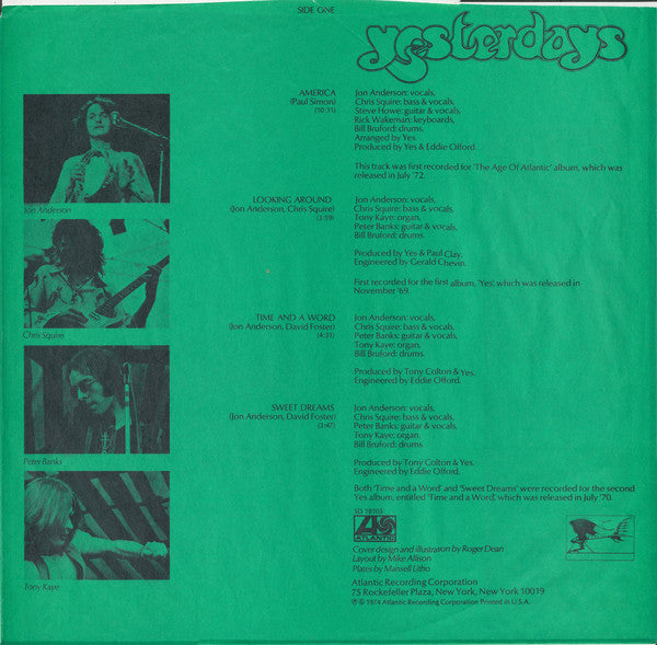 Yes : Yesterdays (LP,Compilation,Stereo)