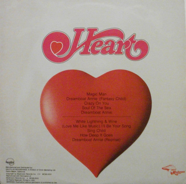 Heart : Dreamboat Annie (LP,Album,Reissue,Remastered,Repress,Stereo)