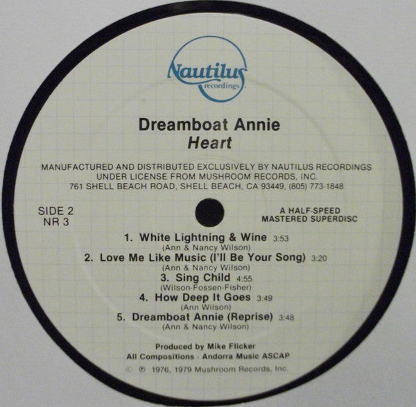 Heart : Dreamboat Annie (LP,Album,Reissue,Remastered,Repress,Stereo)
