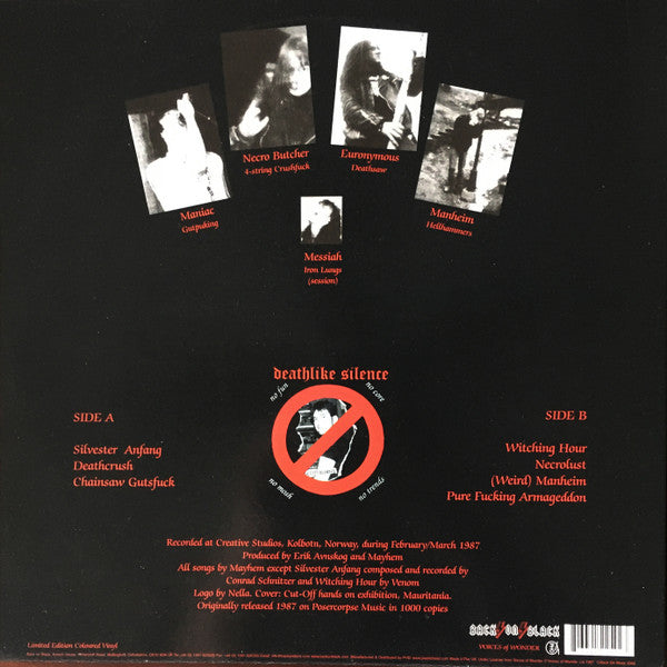 Mayhem : Deathcrush (12",EP,Reissue,Limited Edition)