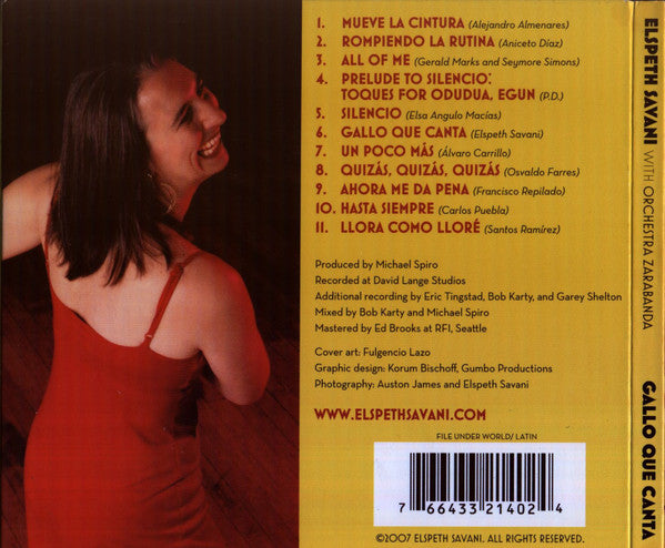 Elspeth Savani with Orchestra Zarabanda : Gallo Que Canta (Album)