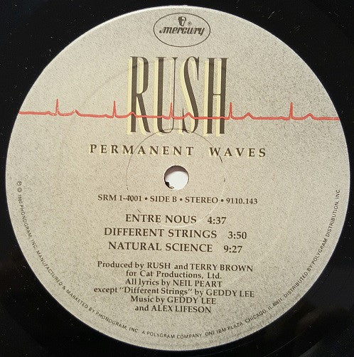 Rush : Permanent Waves (LP,Album)