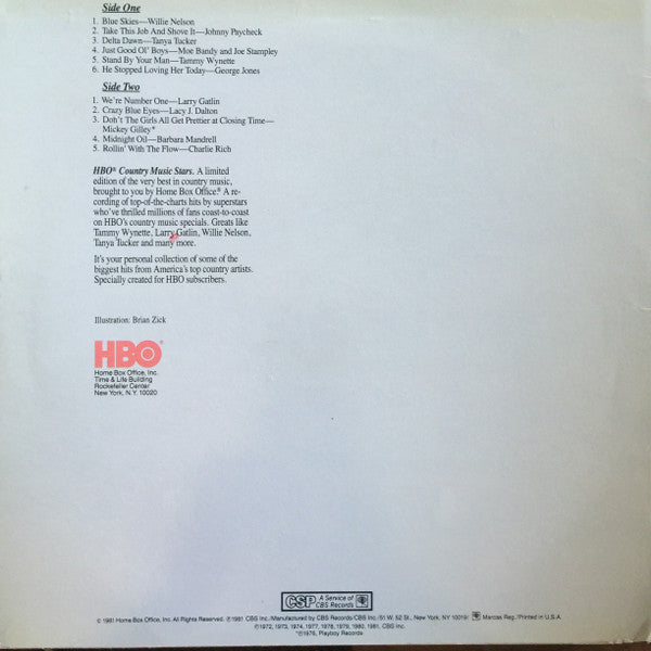 Various : HBO Country Music Stars (LP,Compilation)