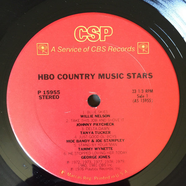 Various : HBO Country Music Stars (LP,Compilation)