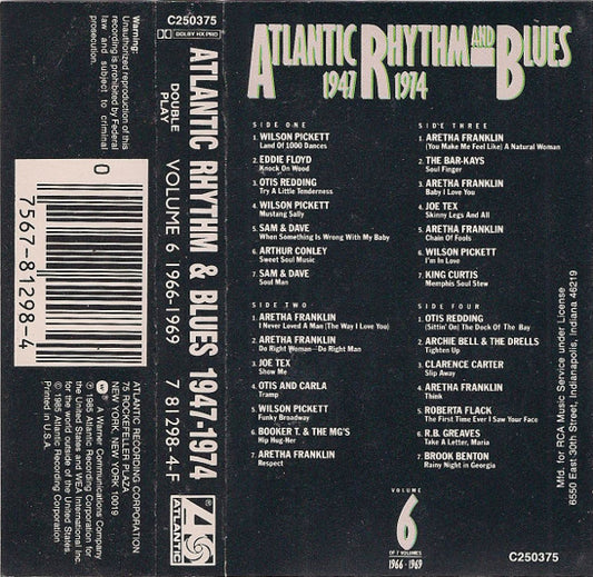 Various : Atlantic Rhythm & Blues 1947-1974 (Volume 6 1966-1969) (Compilation,Club Edition)
