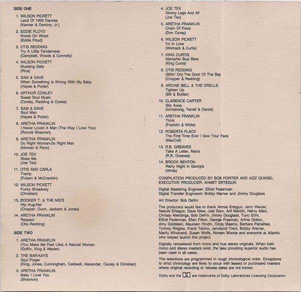 Various : Atlantic Rhythm & Blues 1947-1974 (Volume 6 1966-1969) (Compilation,Club Edition)