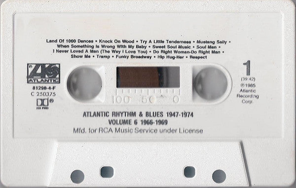Various : Atlantic Rhythm & Blues 1947-1974 (Volume 6 1966-1969) (Compilation,Club Edition)