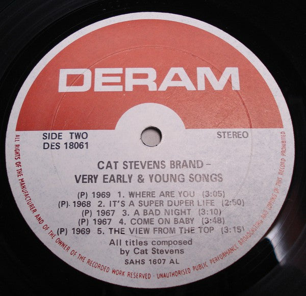 Cat Stevens : Very Young And Early Songs (LP,Compilation)