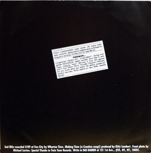 Das Damen : Sad Mile b/w Making Time (7",45 RPM,Single,Limited Edition)