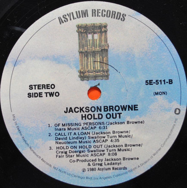 Jackson Browne : Hold Out (LP,Album,Stereo)