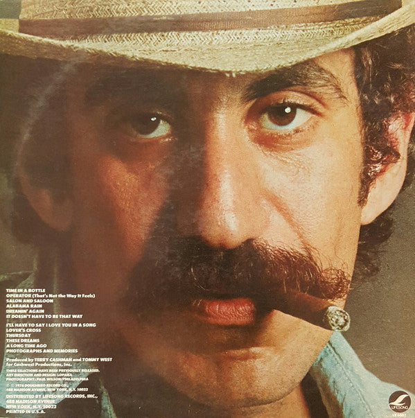 Jim Croce : Time In A Bottle, Jim Croce's Greatest Love Songs (LP,Compilation)