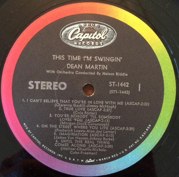 Dean Martin : This Time I'm Swingin' (LP,Album,Repress,Stereo)