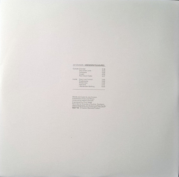 Joy Division : Unknown Pleasures (LP,Album,Reissue,Remastered)