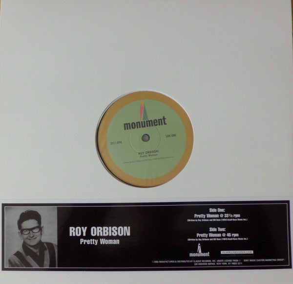 Roy Orbison : Pretty Woman (12",33 ⅓ RPM,45 RPM)