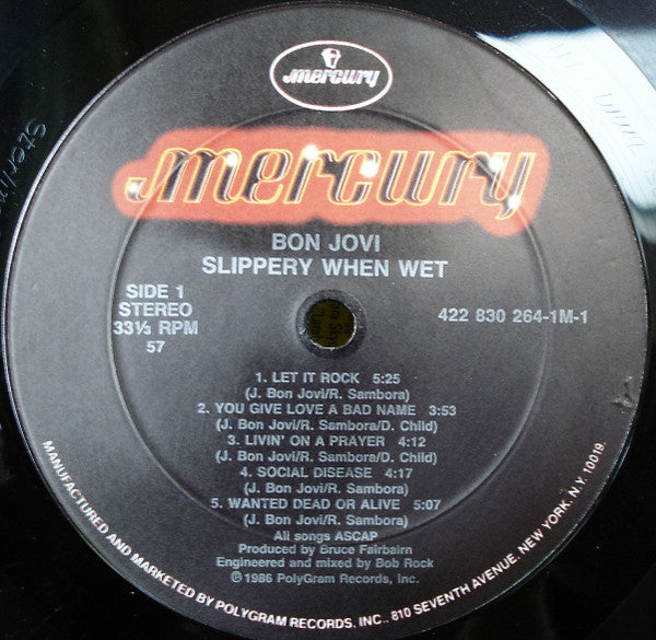 Bon Jovi : Slippery When Wet (LP,Album)