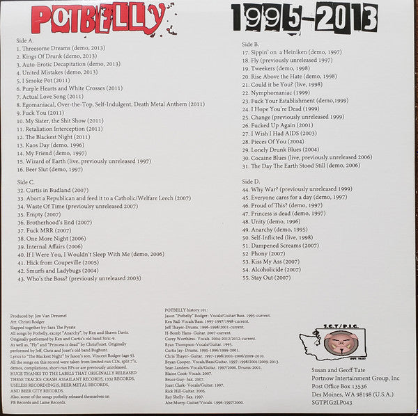 Potbelly : The Archives 1995-2013 (LP,Compilation)