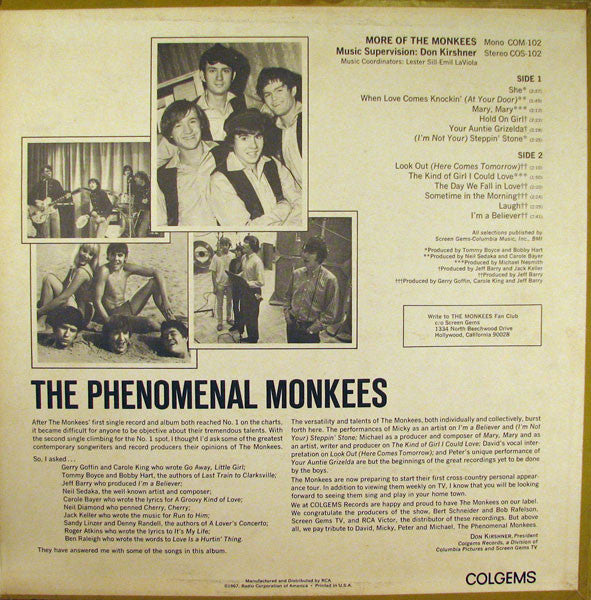 Monkees, The : More Of The Monkees (LP,Album,Mono)