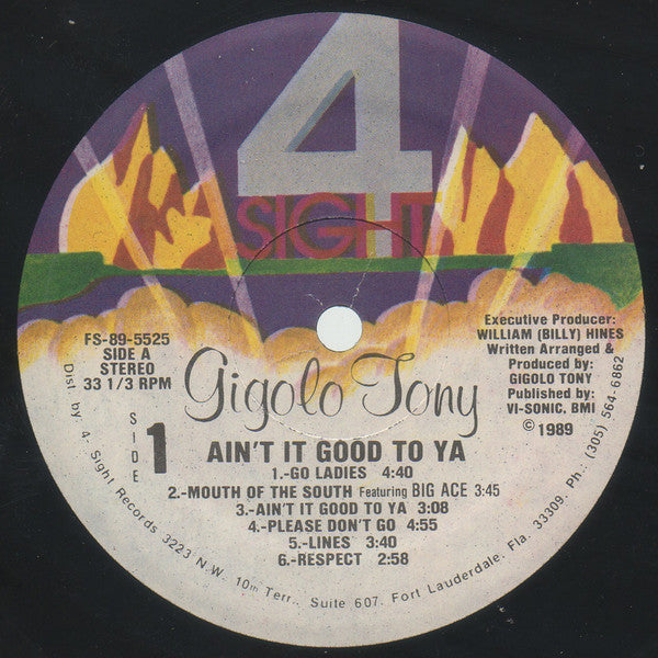 Gigolo Tony : Ain't It Good To Ya (LP,Album)