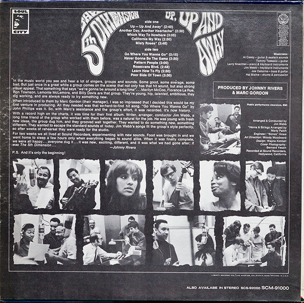 Fifth Dimension, The : Up, Up And Away (LP,Album,Mono)