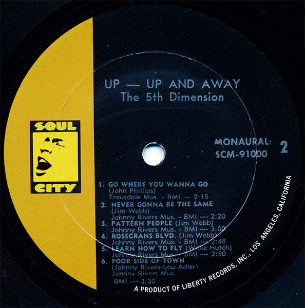 Fifth Dimension, The : Up, Up And Away (LP,Album,Mono)