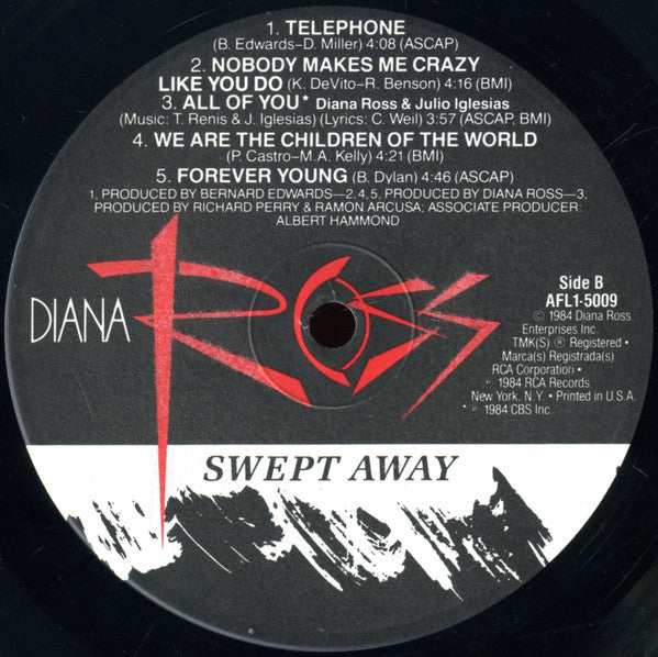 Diana Ross : Swept Away (LP,Album)