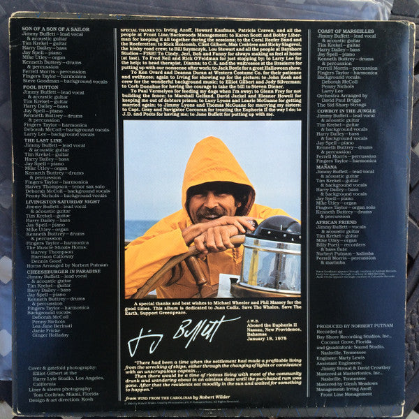 Jimmy Buffett : Son Of A Son Of A Sailor (LP,Album)