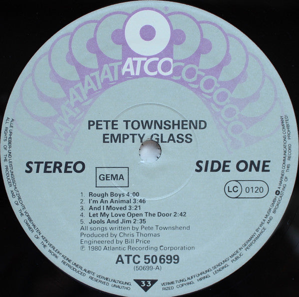 Pete Townshend : Empty Glass (LP,Album)