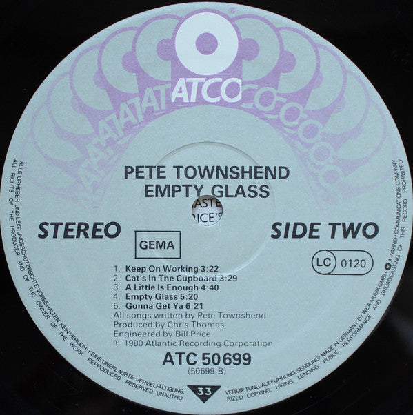 Pete Townshend : Empty Glass (LP,Album)