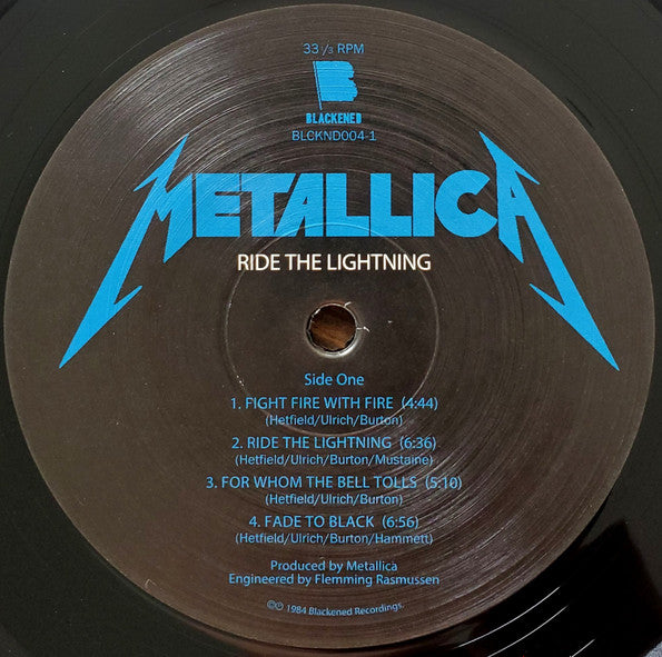 Metallica : Ride The Lightning (LP,Album,Reissue,Remastered)