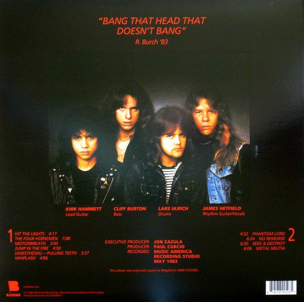 Metallica : Kill 'Em All (LP,Album,Reissue,Remastered)